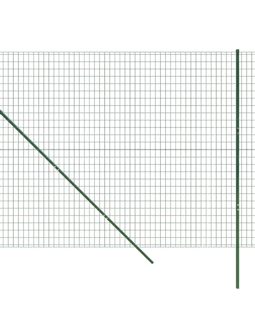 Загрузите изображение в средство просмотра галереи, Gard plasă de sârmă, verde, 1,6x25 m, oțel galvanizat
