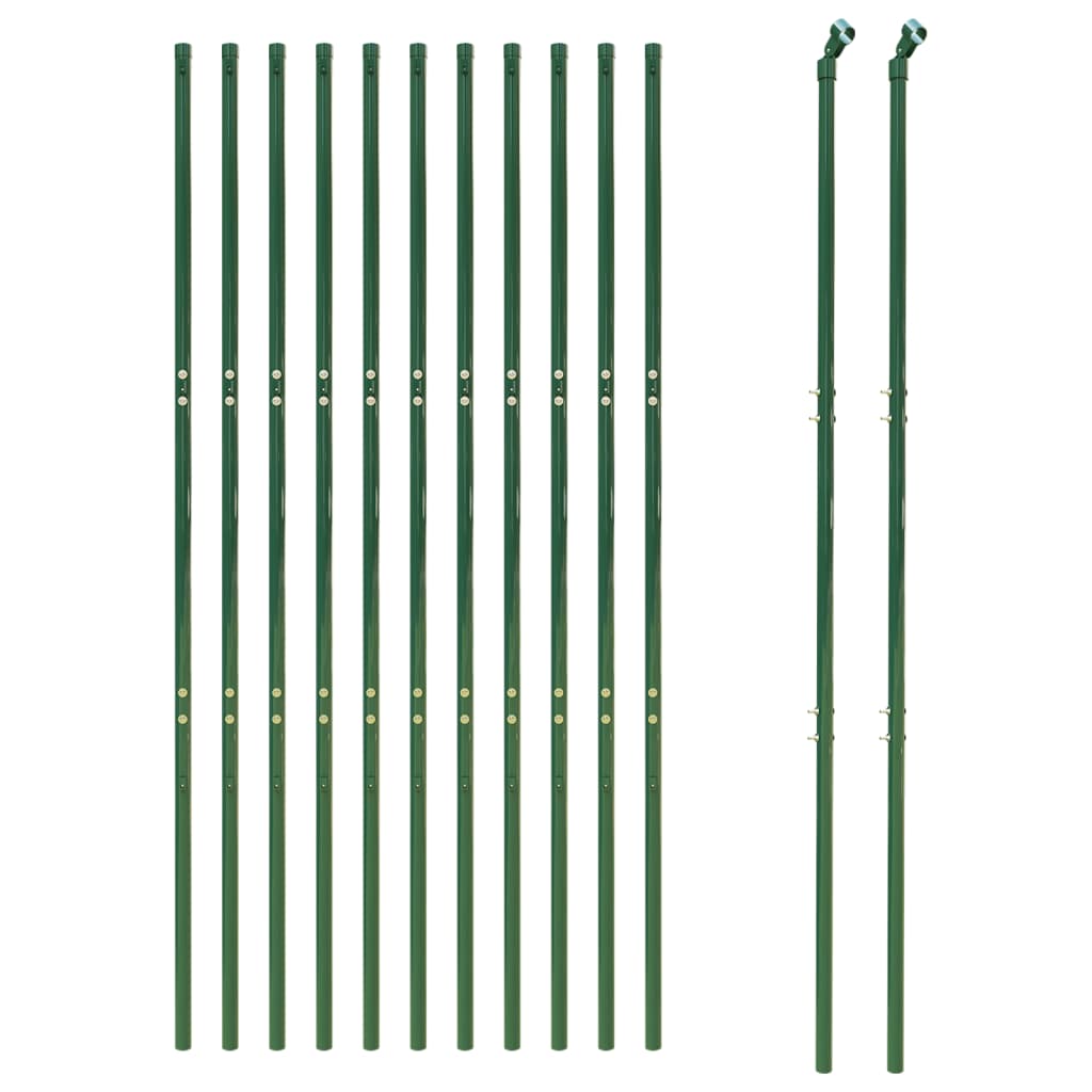 Gard plasă de sârmă, verde, 1,4x25 m, oțel galvanizat