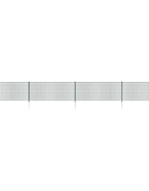 Încărcați imaginea în vizualizatorul Galerie, Gard plasă de sârmă cu țăruși de fixare, verde, 0,8x10 m - Lando
