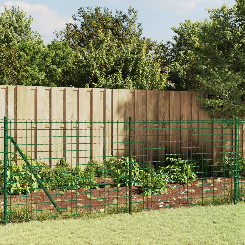 Gard plasă de sârmă cu țăruși de fixare, verde, 0,8x10 m - Lando