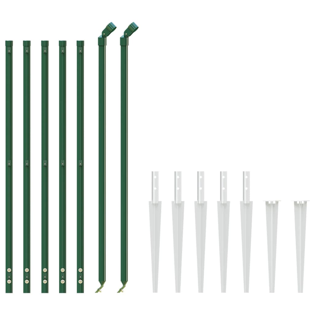 Gard plasă de sârmă cu țăruși de fixare, verde, 1,1x10 m - Lando
