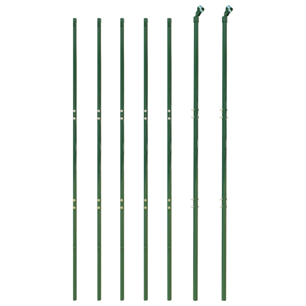 Gard plasă de sârmă cu țăruși de fixare, verde, 1,4x10 m