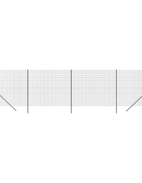 Загрузите изображение в средство просмотра галереи, Gard plasă de sârmă, antracit, 2,2x10 m, oțel galvanizat
