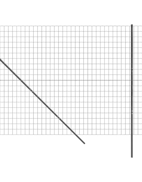 Загрузите изображение в средство просмотра галереи, Gard plasă de sârmă, antracit, 2,2x10 m, oțel galvanizat
