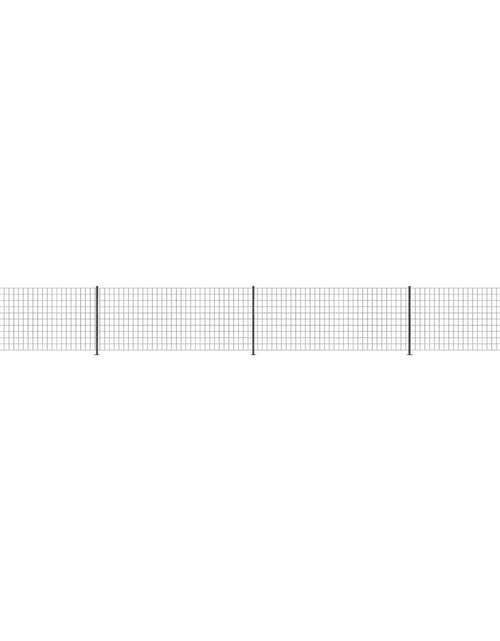 Загрузите изображение в средство просмотра галереи, Gard plasă de sârmă cu bordură, antracit, 0,8x10 m - Lando
