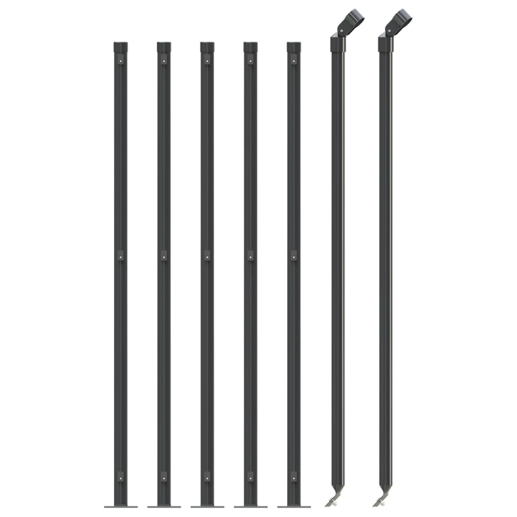 Gard plasă de sârmă cu bordură, antracit, 1x10 m - Lando