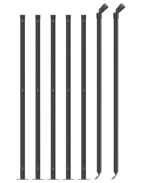 Загрузите изображение в средство просмотра галереи, Gard plasă de sârmă cu bordură, antracit, 1,1x10 m - Lando
