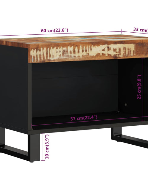 Încărcați imaginea în vizualizatorul Galerie, Comodă TV, 60x33x43,5 cm, lemn masiv recuperat
