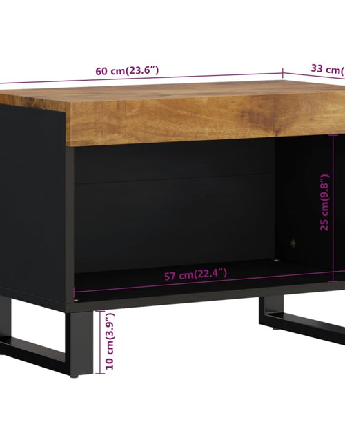 Загрузите изображение в средство просмотра галереи, Comodă TV, 60x33x43,5 cm, lemn masiv de mango

