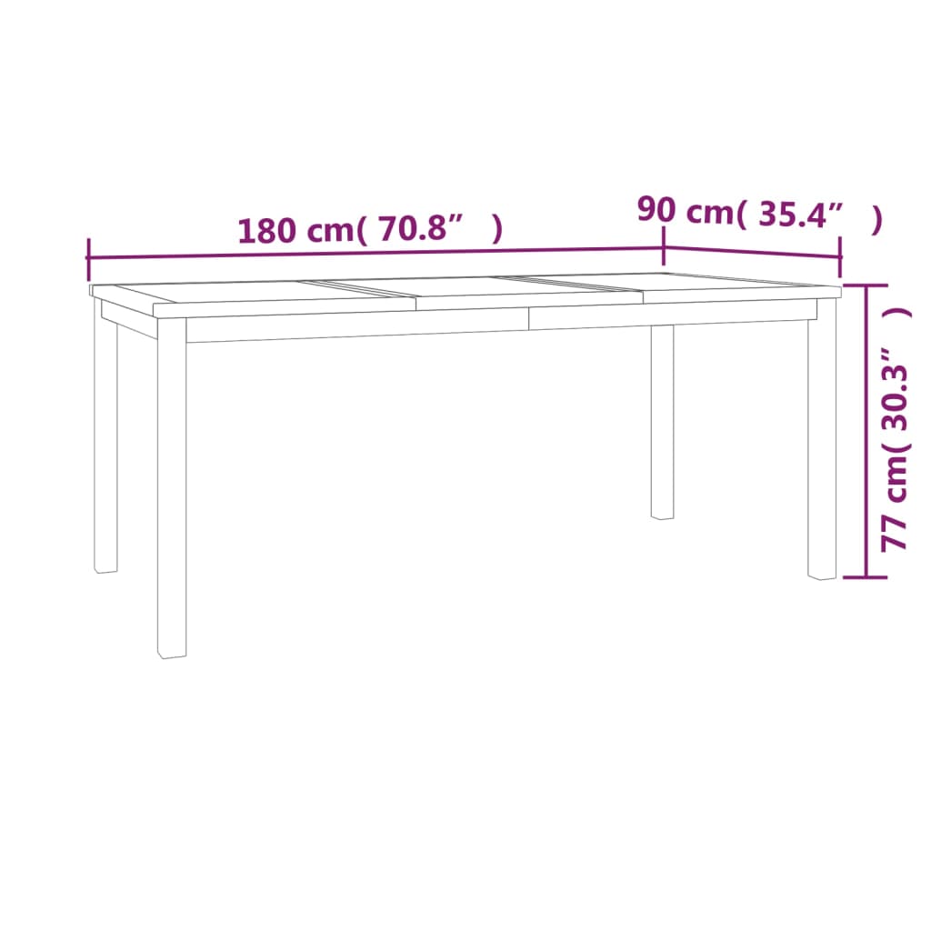 Set de masă pentru grădină, lemn masiv de tec, 3 piese