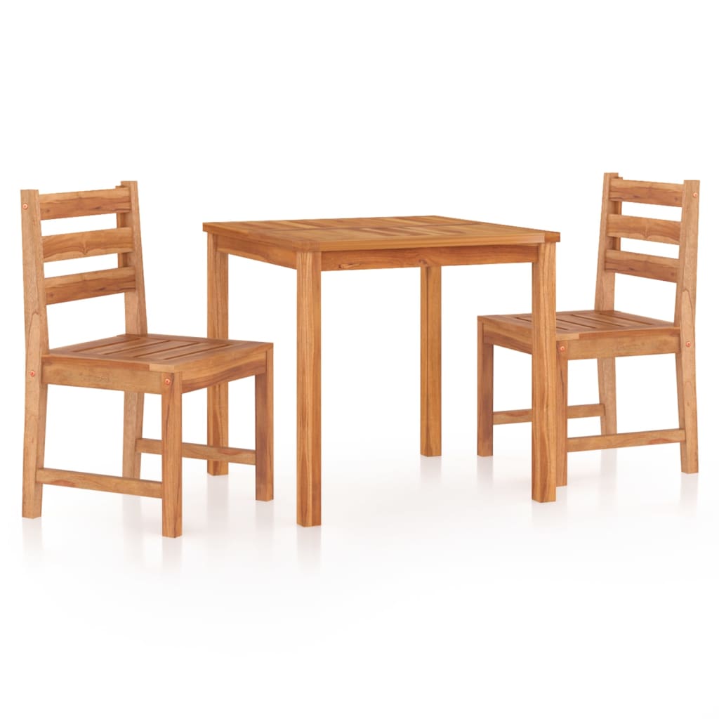 Set de masă pentru grădină, lemn masiv de tec, 3 piese - Lando
