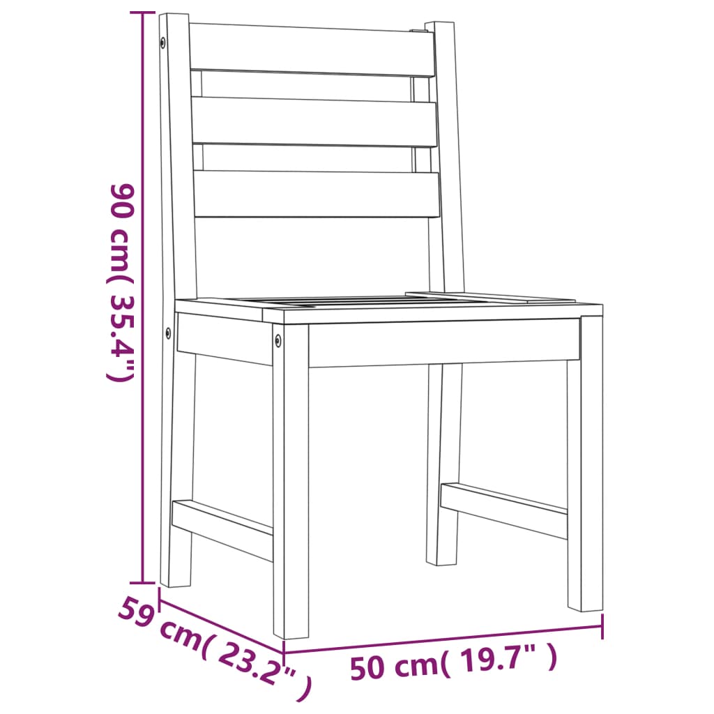 Set de masă pentru grădină, lemn masiv de tec, 3 piese