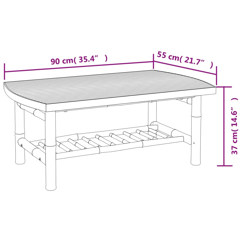 Set mobilier de grădină cu perne gri închis, 4 piese, bambus