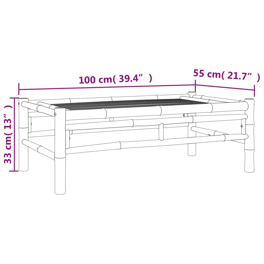 Set mobilier de grădină, perne gri închis, 3 piese, bambus