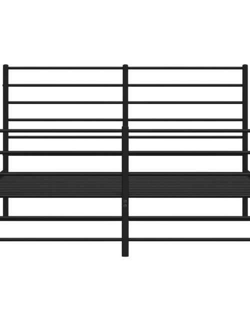 Загрузите изображение в средство просмотра галереи, Cadru pat metalic cu tăblie de cap/picioare, negru, 160x200 cm
