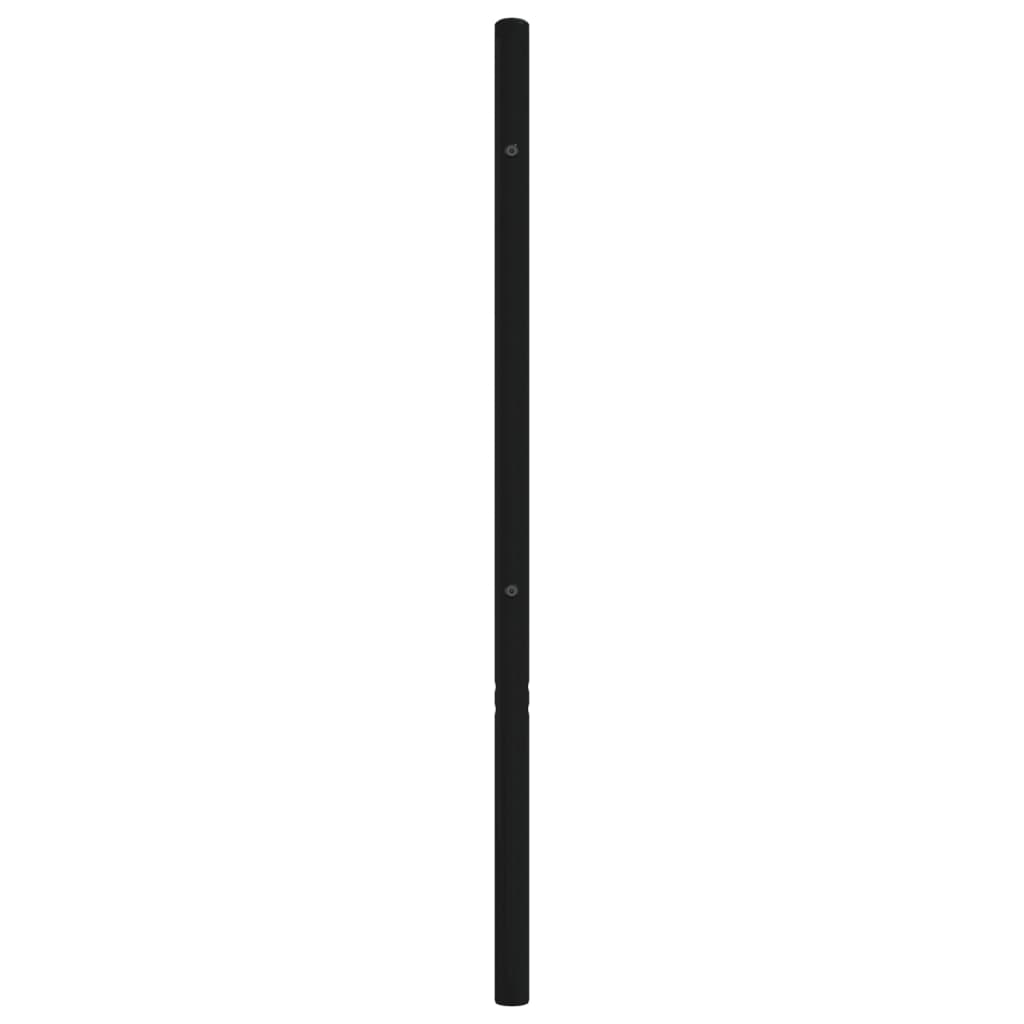 Tăblie de pat metalică, negru, 107 cm