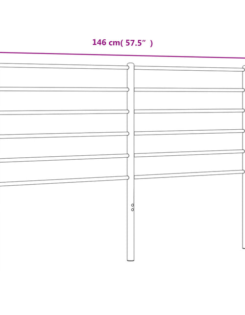 Încărcați imaginea în vizualizatorul Galerie, Tăblie de pat metalică, negru, 140 cm
