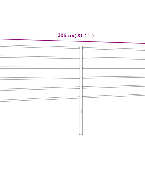 Загрузите изображение в средство просмотра галереи, Tăblie de pat metalică, negru, 200 cm
