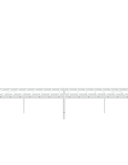 Загрузите изображение в средство просмотра галереи, Cadru de pat metalic cu tăblie, alb, 140x200 cm
