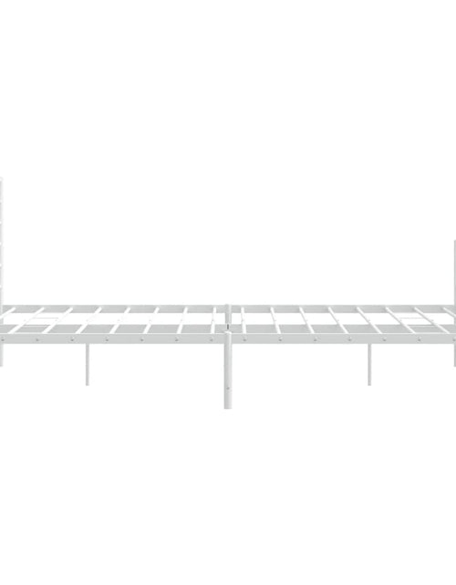 Загрузите изображение в средство просмотра галереи, Cadru de pat metalic cu tăblie de cap/picioare, alb, 180x200 cm
