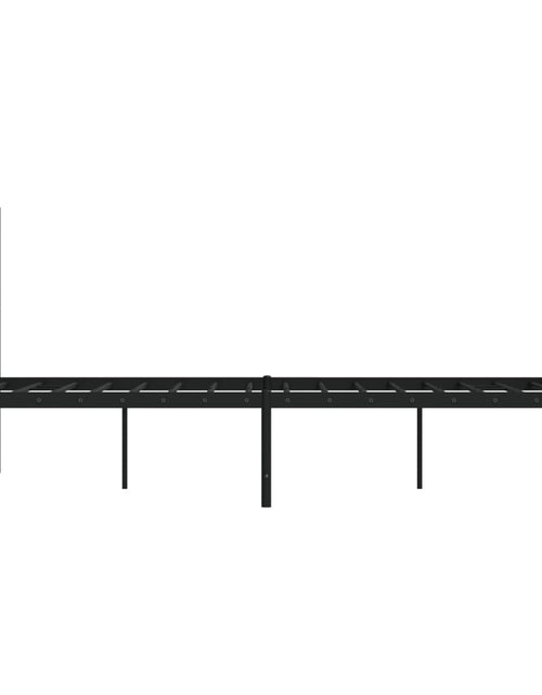 Загрузите изображение в средство просмотра галереи, Cadru de pat metalic cu tăblie, negru, 140x200 cm

