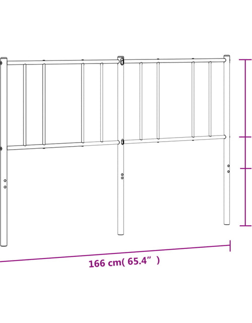 Încărcați imaginea în vizualizatorul Galerie, Tăblie de pat metalică, negru, 160 cm

