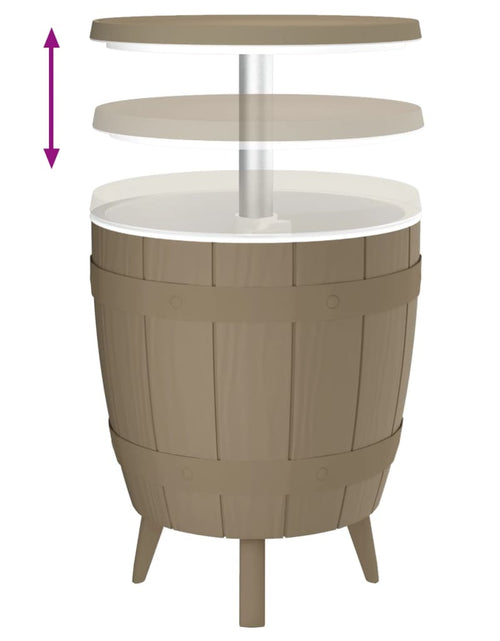 Загрузите изображение в средство просмотра галереи, Masă de răcire cu gheață 3 în 1, maro deschis, polipropilenă
