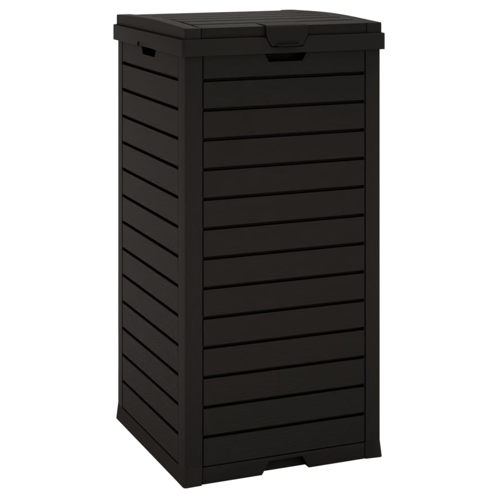 Coș de gunoi de exterior, negru, 41x41x86 cm, polipropilenă