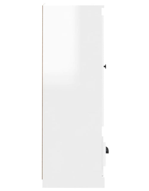 Загрузите изображение в средство просмотра галереи, Dulap înalt, alb extralucios, 36x35,5x103,5 cm, lemn compozit - Lando
