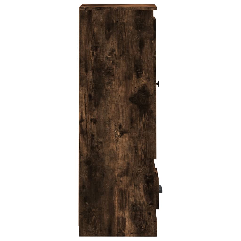 Dulap înalt, stejar fumuriu, 36x35,5x103,5 cm, lemn compozit