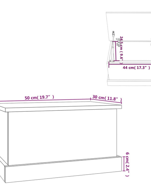 Încărcați imaginea în vizualizatorul Galerie, Cutie de depozitare, stejar sonoma, 50x30x28 cm, lemn prelucrat - Lando
