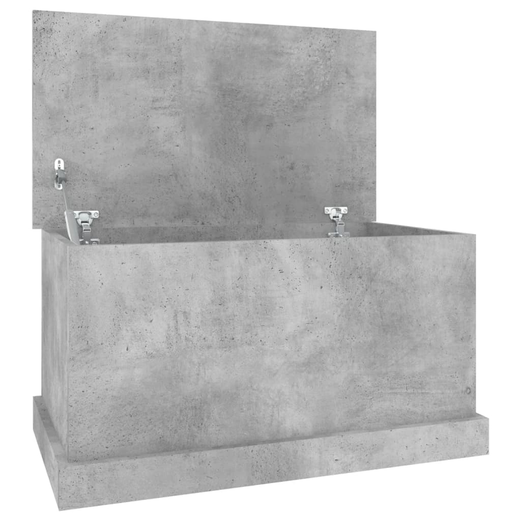 Cutie de depozitare, gri beton, 70x40x38 cm, lemn prelucrat