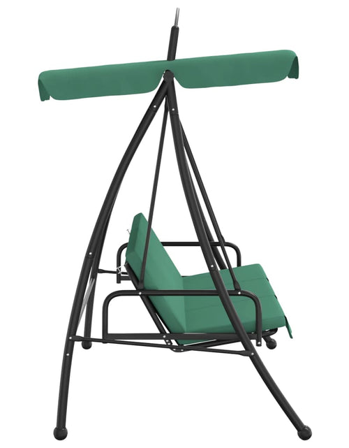 Загрузите изображение в средство просмотра галереи, Balansoar de grădină cu baldachin verde 198 cm țesătură și oțel
