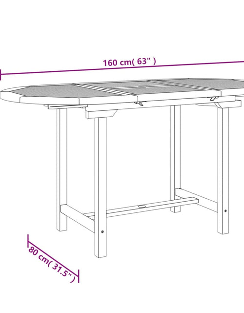 Încărcați imaginea în vizualizatorul Galerie, Masă extensibilă de grădină 110-160x80x75 cm lemn masiv de tec
