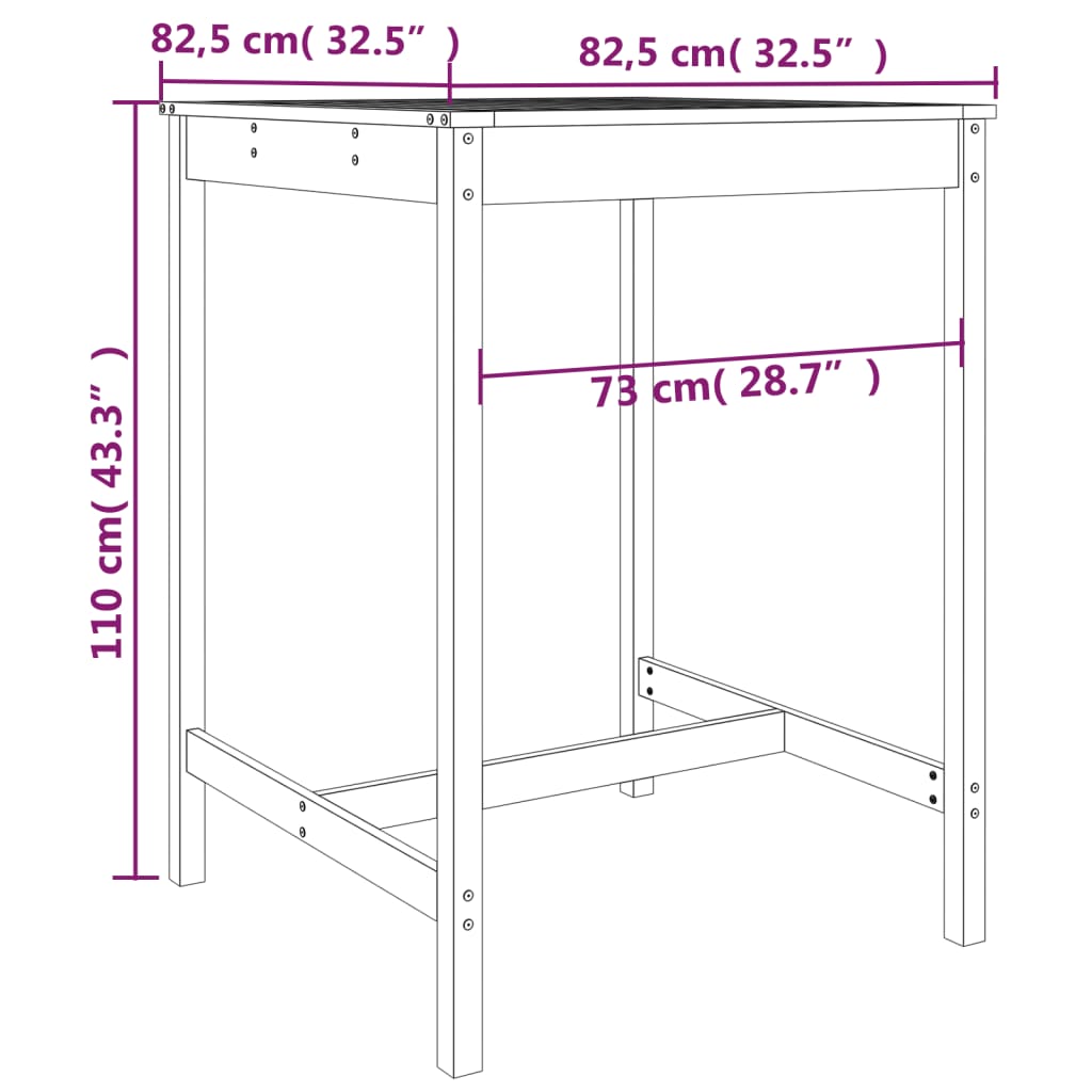 Set mobilier de bar, 3 piese, maro miere, lemn masiv de pin