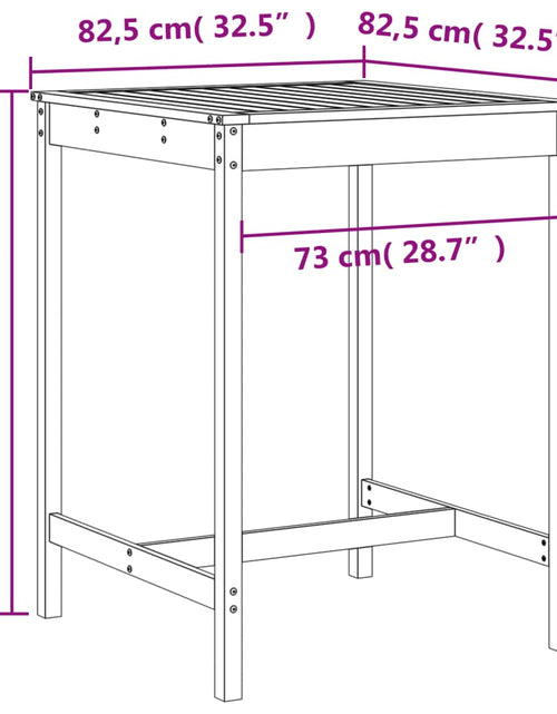 Загрузите изображение в средство просмотра галереи, Set mobilier bar pentru grădină, 5 piese, gri, lemn masiv pin
