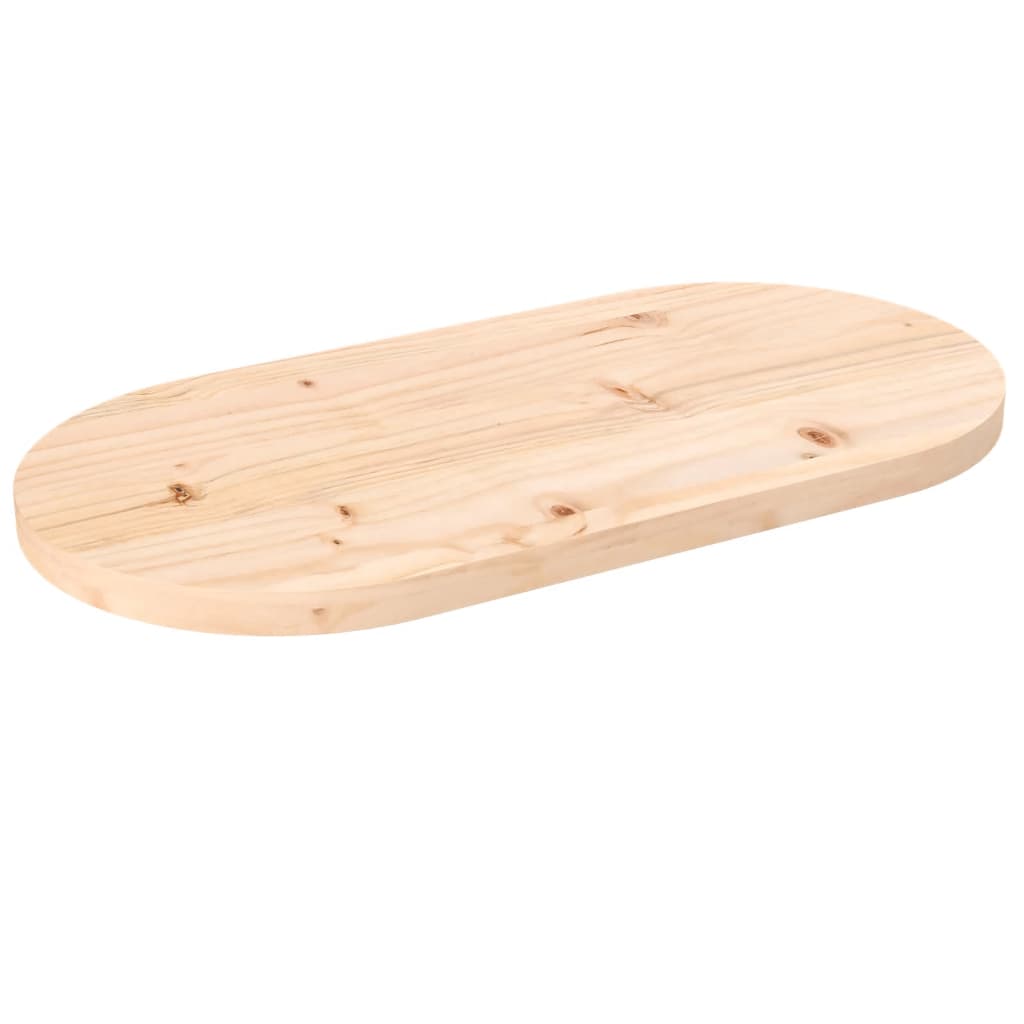 Blat de masă, 60x30x2,5 cm, lemn masiv de pin, oval
