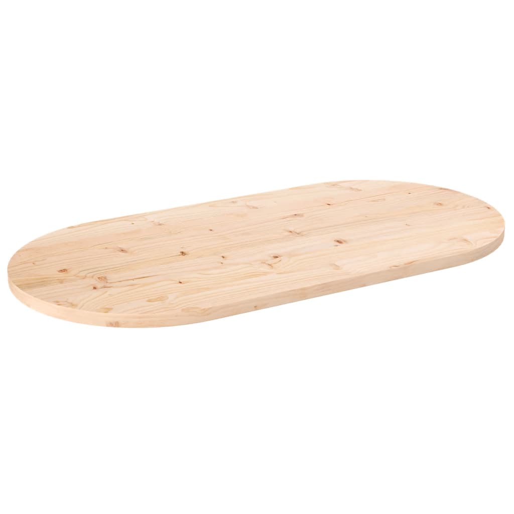 Blat de masă, 110x55x2,5 cm, lemn masiv de pin, oval