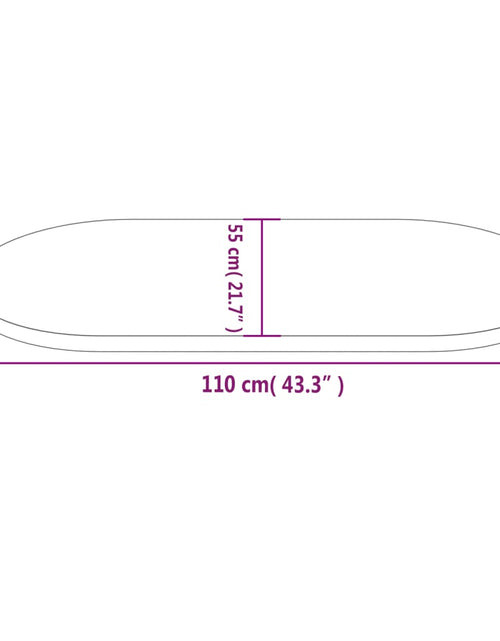 Загрузите изображение в средство просмотра галереи, Blat de masă, alb, 110x55x2,5 cm, lemn masiv de pin, oval
