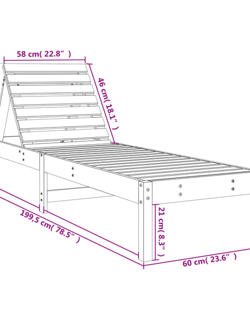 Загрузите изображение в средство просмотра галереи, Șezlonguri, 2 buc., 199,5x60x74 cm, lemn masiv pin
