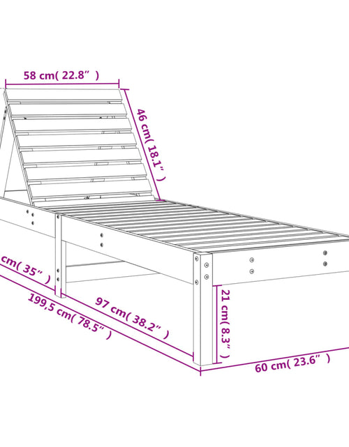 Загрузите изображение в средство просмотра галереи, Șezlonguri, 2 buc., 199,5x60x74 cm, lemn masiv douglas
