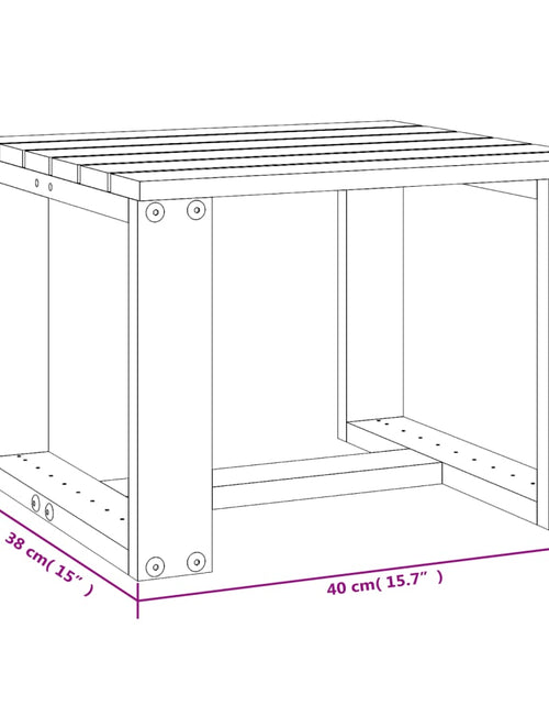 Загрузите изображение в средство просмотра галереи, Măsuță laterală grădină, 40x38x28,5 cm, lemn masiv douglas
