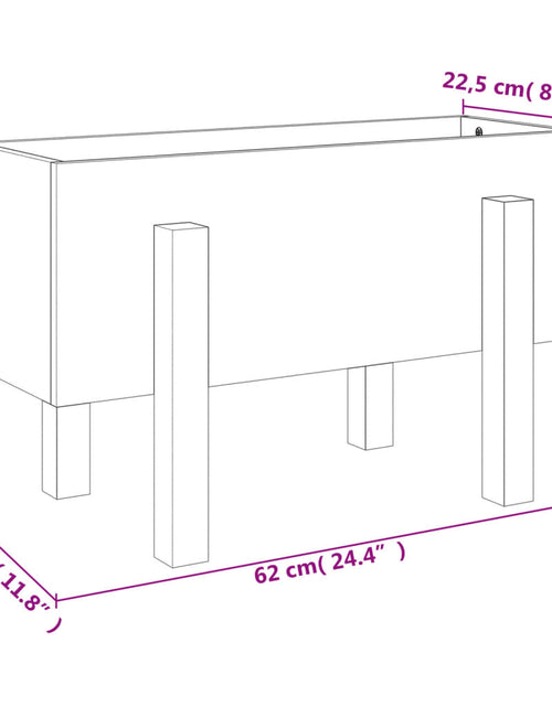 Încărcați imaginea în vizualizatorul Galerie, Jardinieră de grădină, 62x30x38 cm, lemn masiv Douglas
