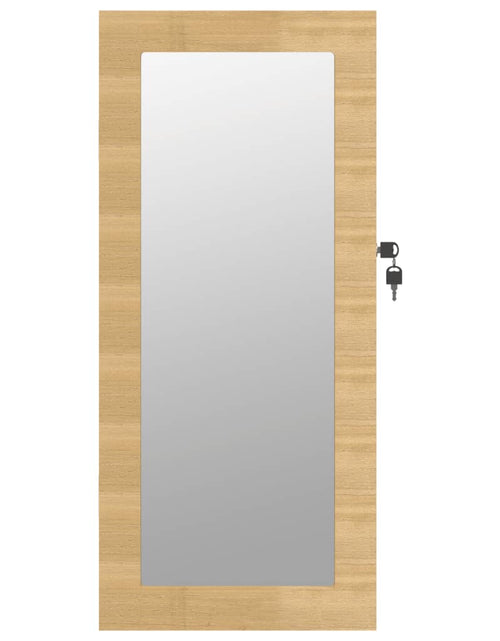 Загрузите изображение в средство просмотра галереи, Dulap de bijuterii cu oglindă montat pe perete, 30x8,5x67 cm
