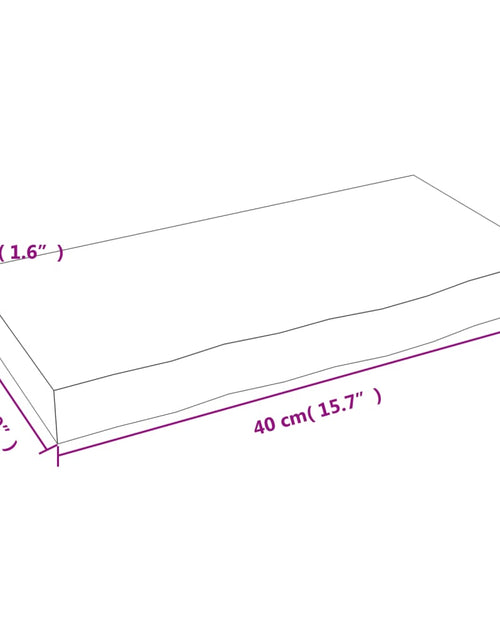 Încărcați imaginea în vizualizatorul Galerie, Poliță de perete, 40x20x4 cm, lemn masiv de stejar netratat
