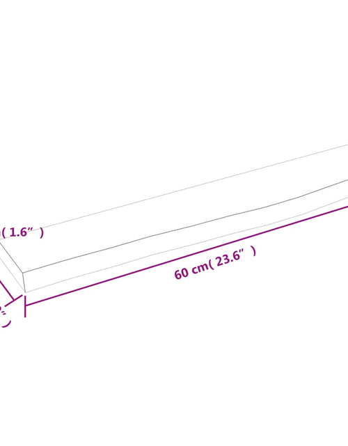 Загрузите изображение в средство просмотра галереи, Poliță de perete, 60x10x4 cm, lemn masiv de stejar netratat
