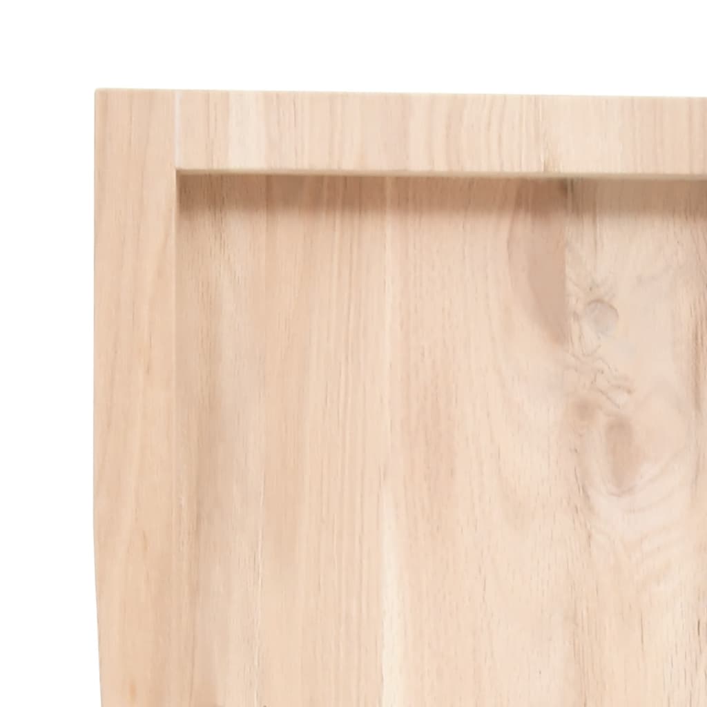 Poliță de perete, 60x40x(2-4) cm, lemn masiv de stejar netratat