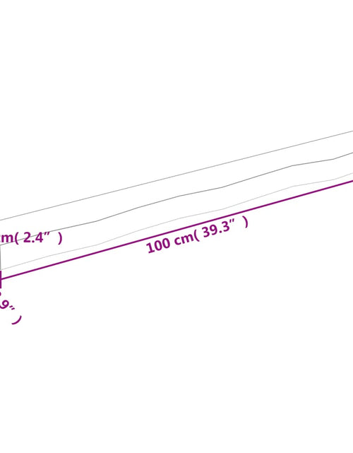 Încărcați imaginea în vizualizatorul Galerie, Poliță de perete, 100x10x6 cm, lemn masiv de stejar netratat
