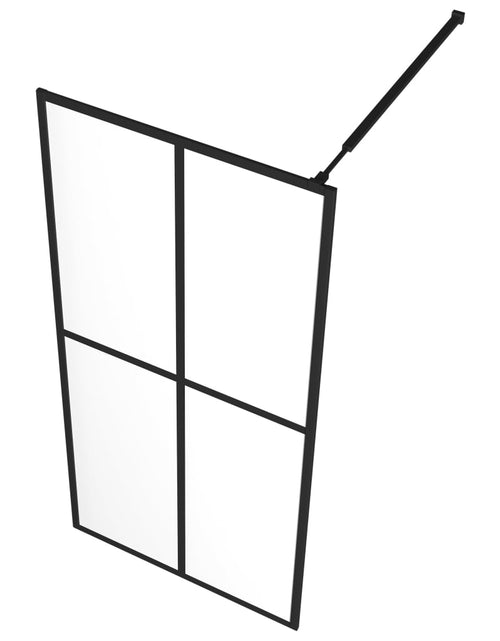 Încărcați imaginea în vizualizatorul Galerie, Paravan duș walk-in cu raft negru 90x195 cm sticlă ESG/aluminiu - Lando
