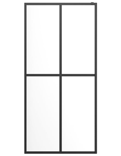 Încărcați imaginea în vizualizatorul Galerie, Paravan duș walk-in cu raft negru 100x195cm sticlă ESG/aluminiu - Lando
